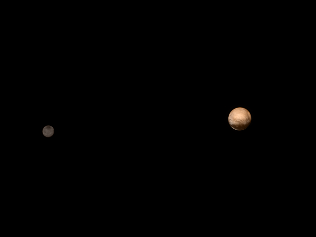From NASA's New Horizons probe approaching Pluto.