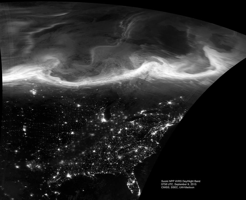 You're looking at North America and the Aurora Borealis  early this morning over North America.