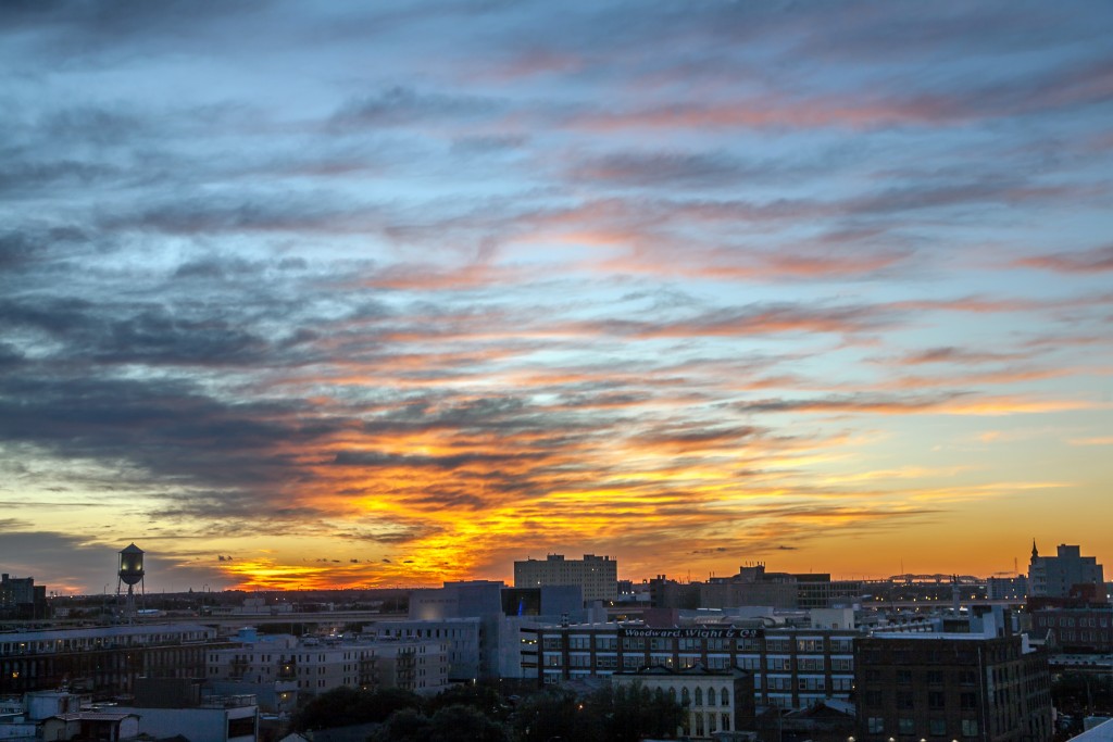A very pretty sunset over the Big Easy Saturday night. It marked the opening of the 96th annual meeting of the AMS.