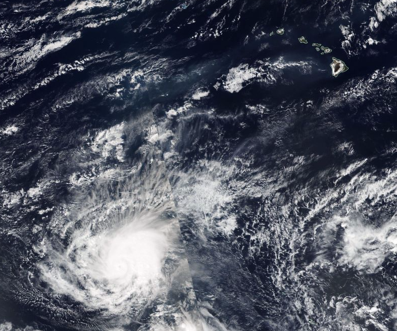 Tropical Storm Pali to the SW of Hawaii. Hawaii is in the upper right of this pic.