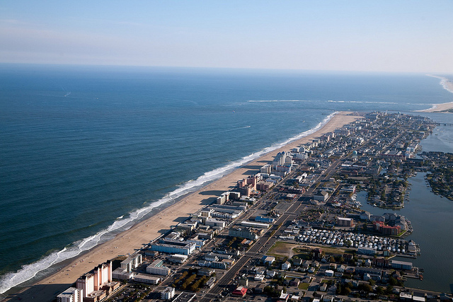 Ocean City in Maryland, and especially the Delaware Coast suffered significant beach erosion last winter. Dan's photo.