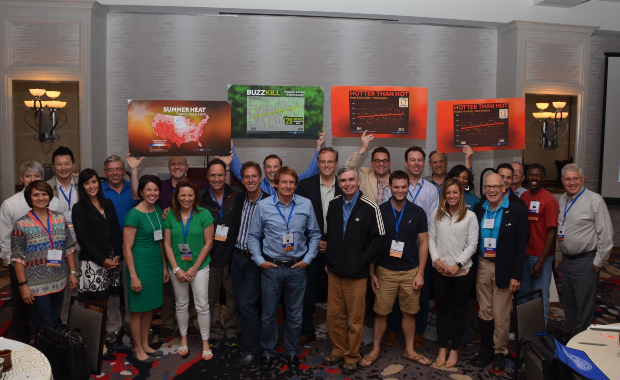 The attendees, and speakers, at the short course on weather and climate at the AMS meeting in Austin today. Photo ctsy. John Lindsey