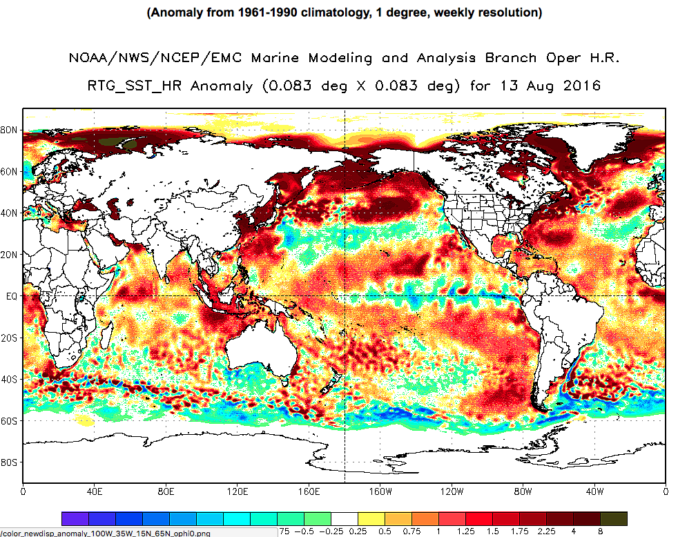 There is a LOT of water vapor in the air. One major reason is the hot global temp. and the hottest oceans on record.