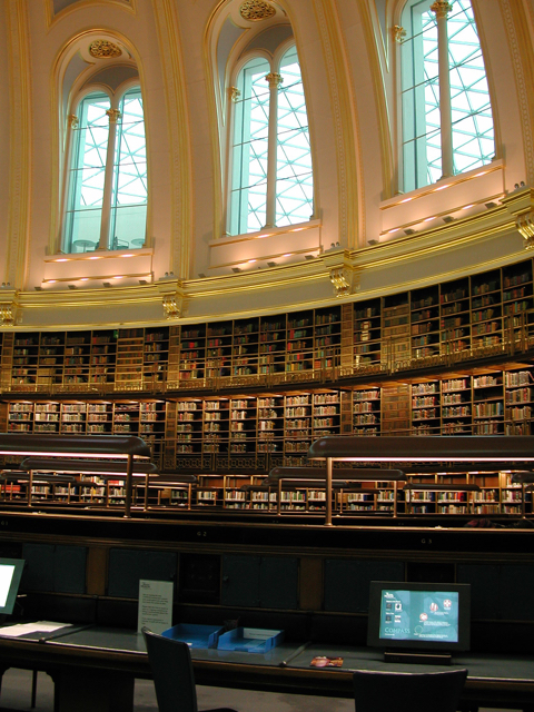 The Reading Room at the British Museum in London. Dan's photo.
